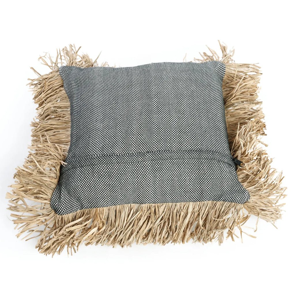 De Cotton Bonita Kussenhoes - Zwart Naturel - 40x40