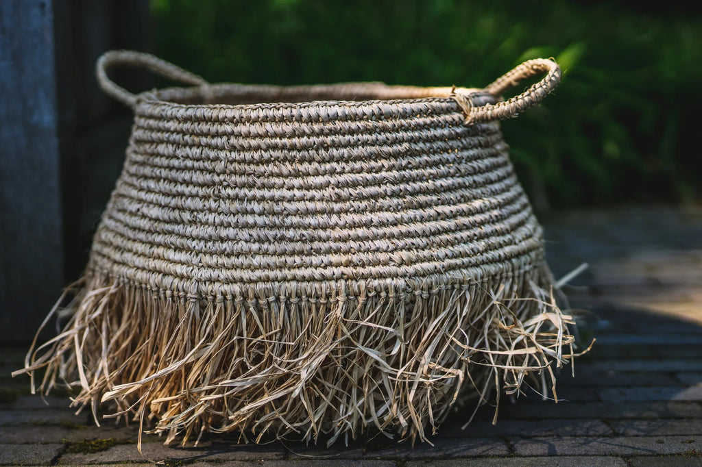 De Raffia Deluxe Mand - Naturel - L